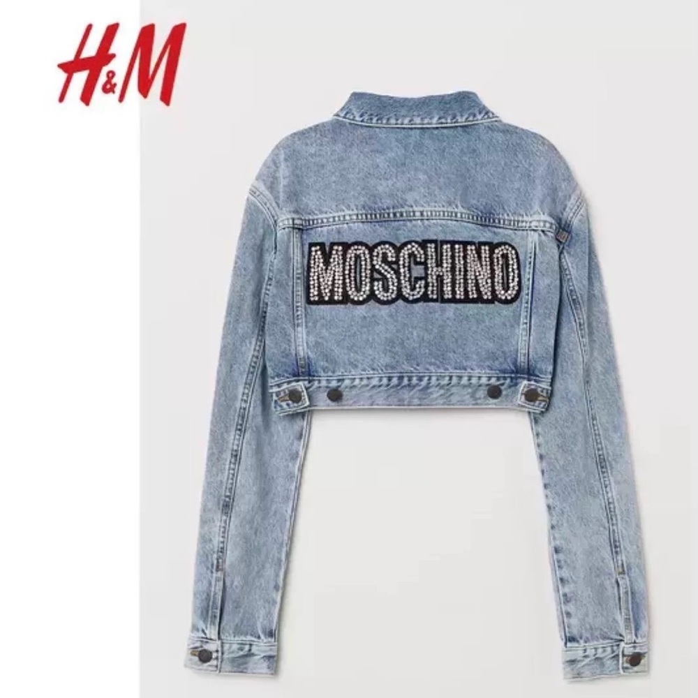 H&M x Moschino Short Rhinestone Demin Jacket H&Moschino XS